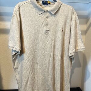Ralph Lauren Polo Men's Classic Fit Shirt Size XL Heather Beige
